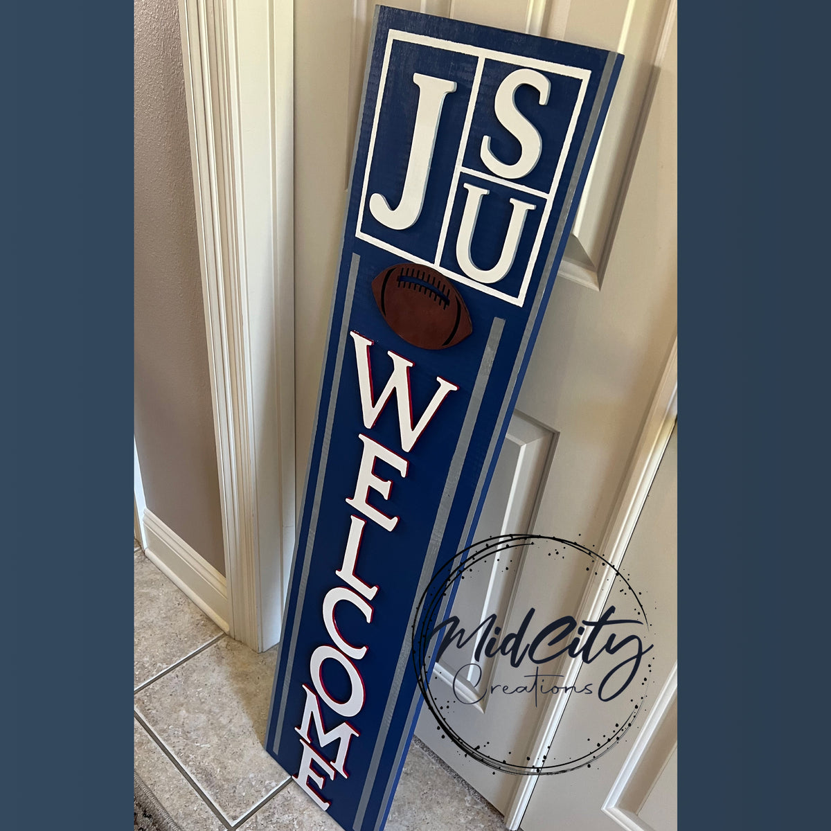 Welcomesign Fsj JSU Welcome Wood Sign – MidCity Creations LLC